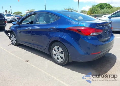 2016 Hyundai Elantra Se z USA, uszkodzony, nr VIN 5NPDH4AE5GH771949